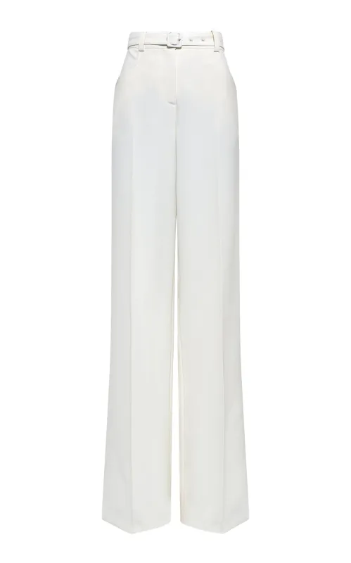 Norman Wide-leg Pant in Ivory Virgin Wool sold by Gabriela Hearst