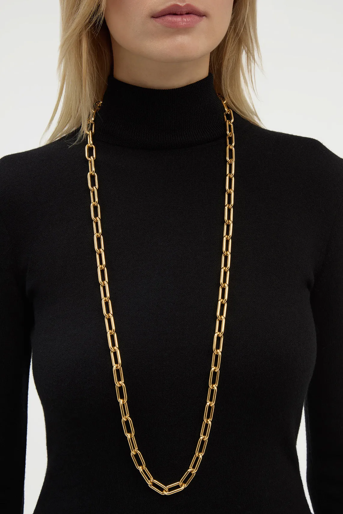 Long Link Necklace in 18K Yellow Gold (Small Links) sold by Gabriela Hearst product image thumbnail 2