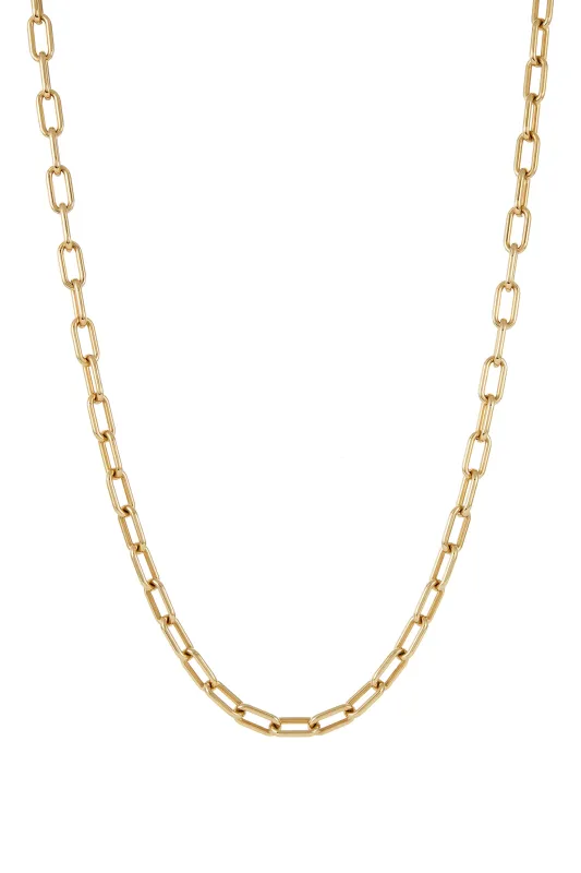 Long Link Necklace in 18K Yellow Gold (Small Links) sold by Gabriela Hearst