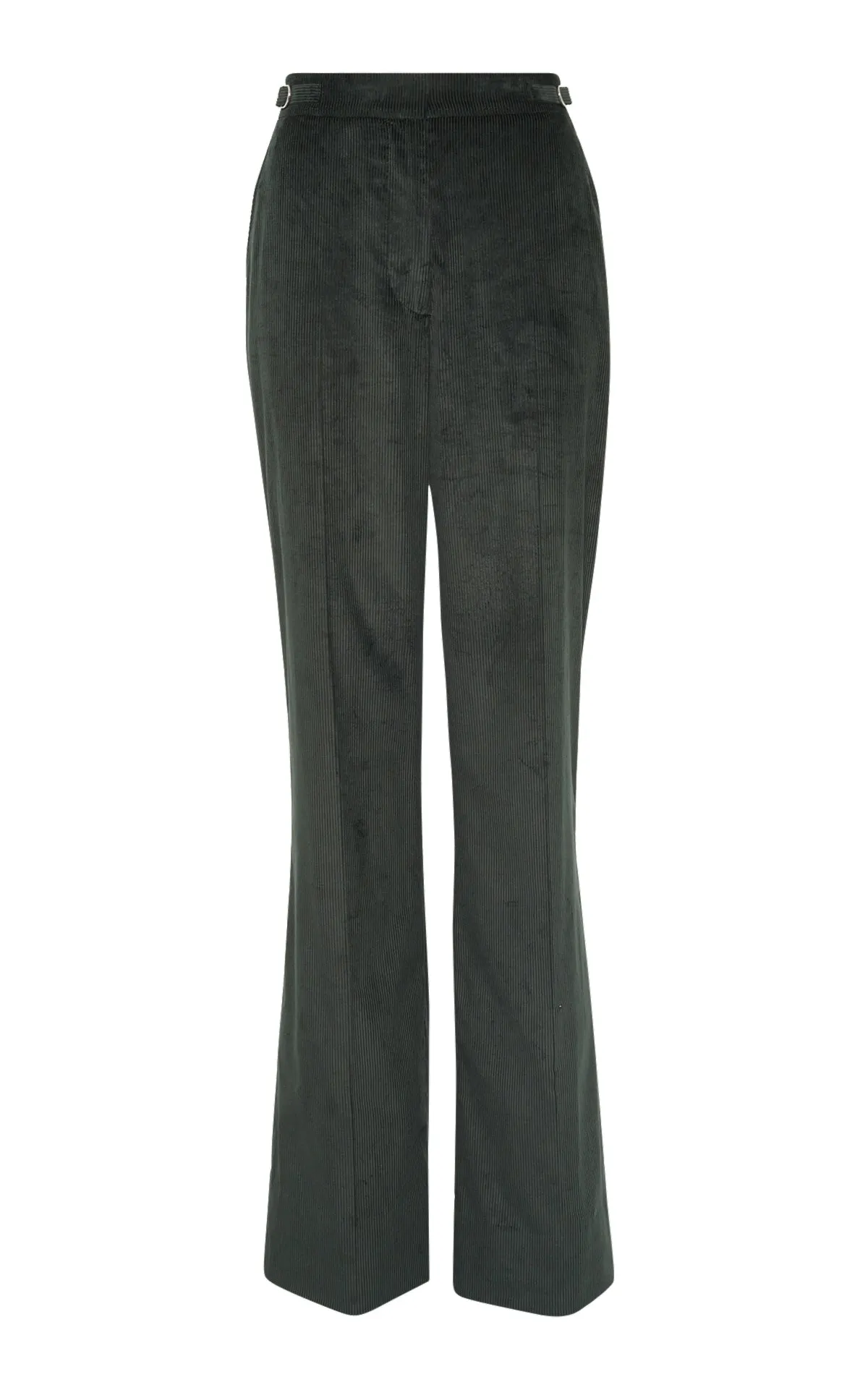 Vesta Flare Pant in English Green Sea Island Cotton Corduroy sold by Gabriela Hearst