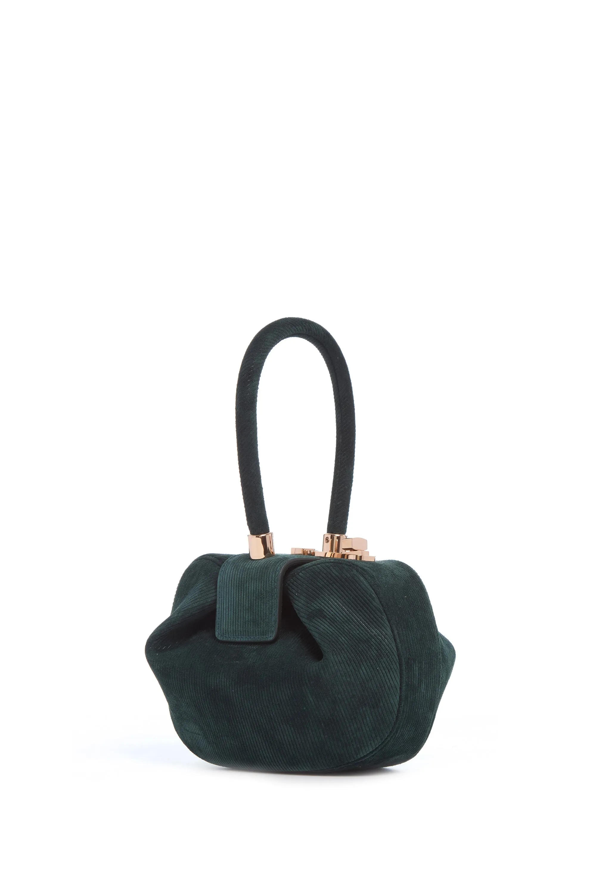 Demi Bag in English Green Suede Corduroy sold by Gabriela Hearst