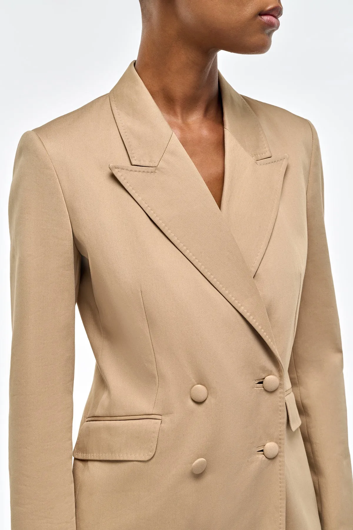 Angela Blazer in Camel Light Sea Island Cotton Twill sold by Gabriela Hearst product image thumbnail 5