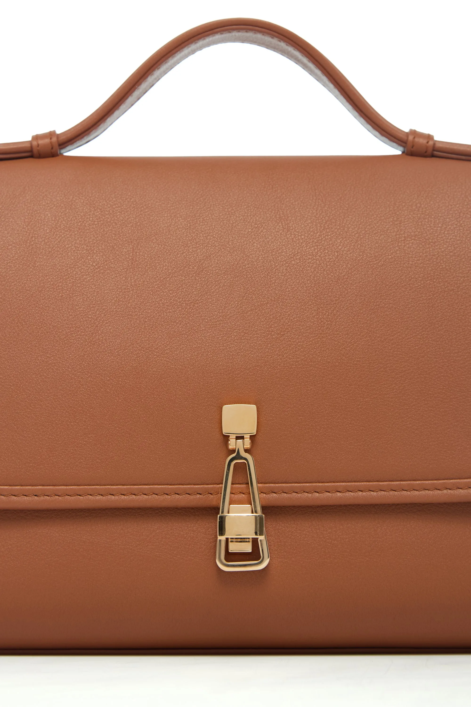 Medium Leonora Flap Bag in Cognac Soft Leather with Braided Strap sold by Gabriela Hearst product image thumbnail 5