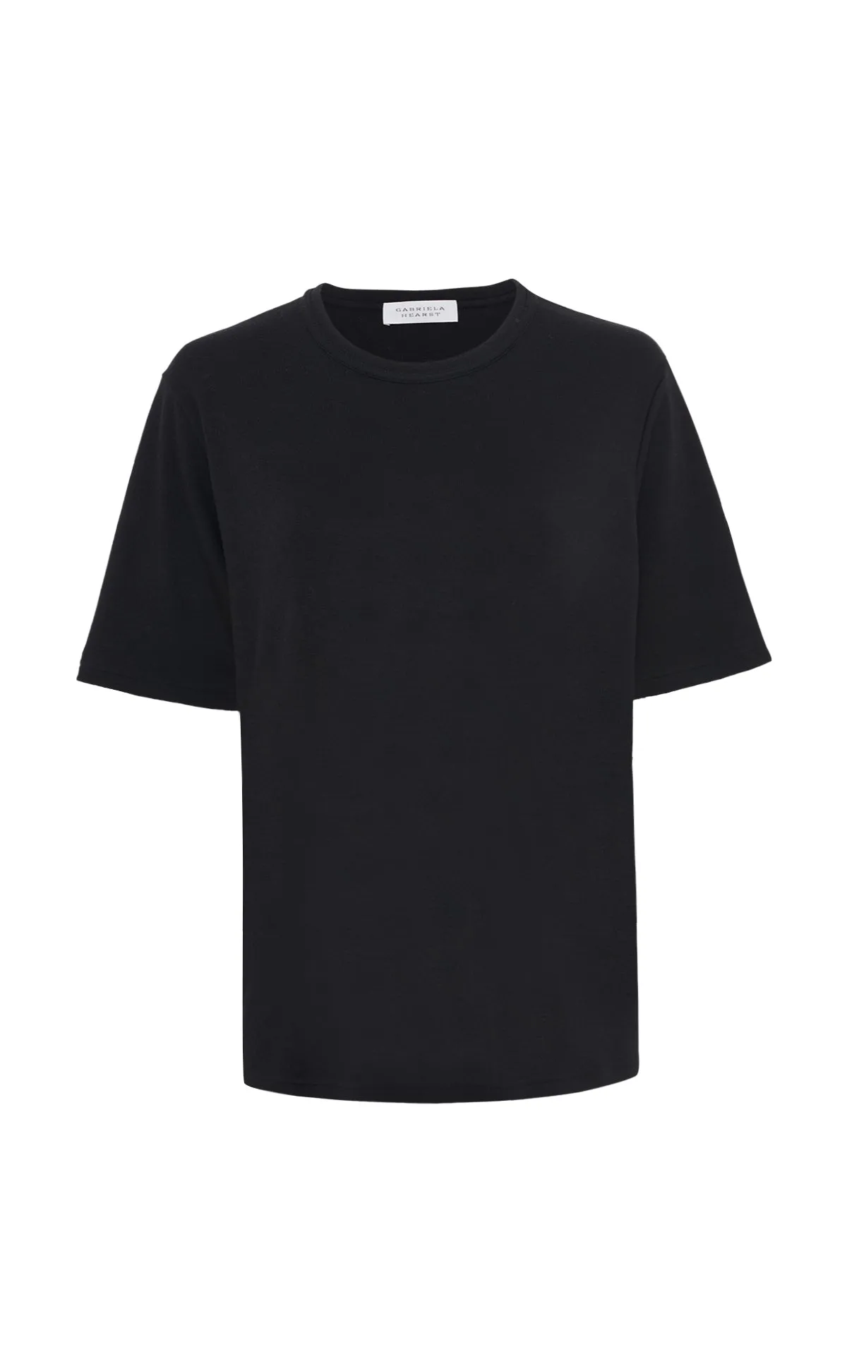 Kirby T-Shirt in Black Cashmere Jersey sold by Gabriela Hearst