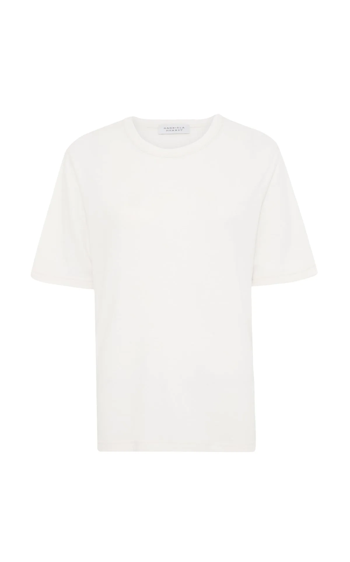 Kirby T-Shirt in Ivory Cashmere Jersey sold by Gabriela Hearst