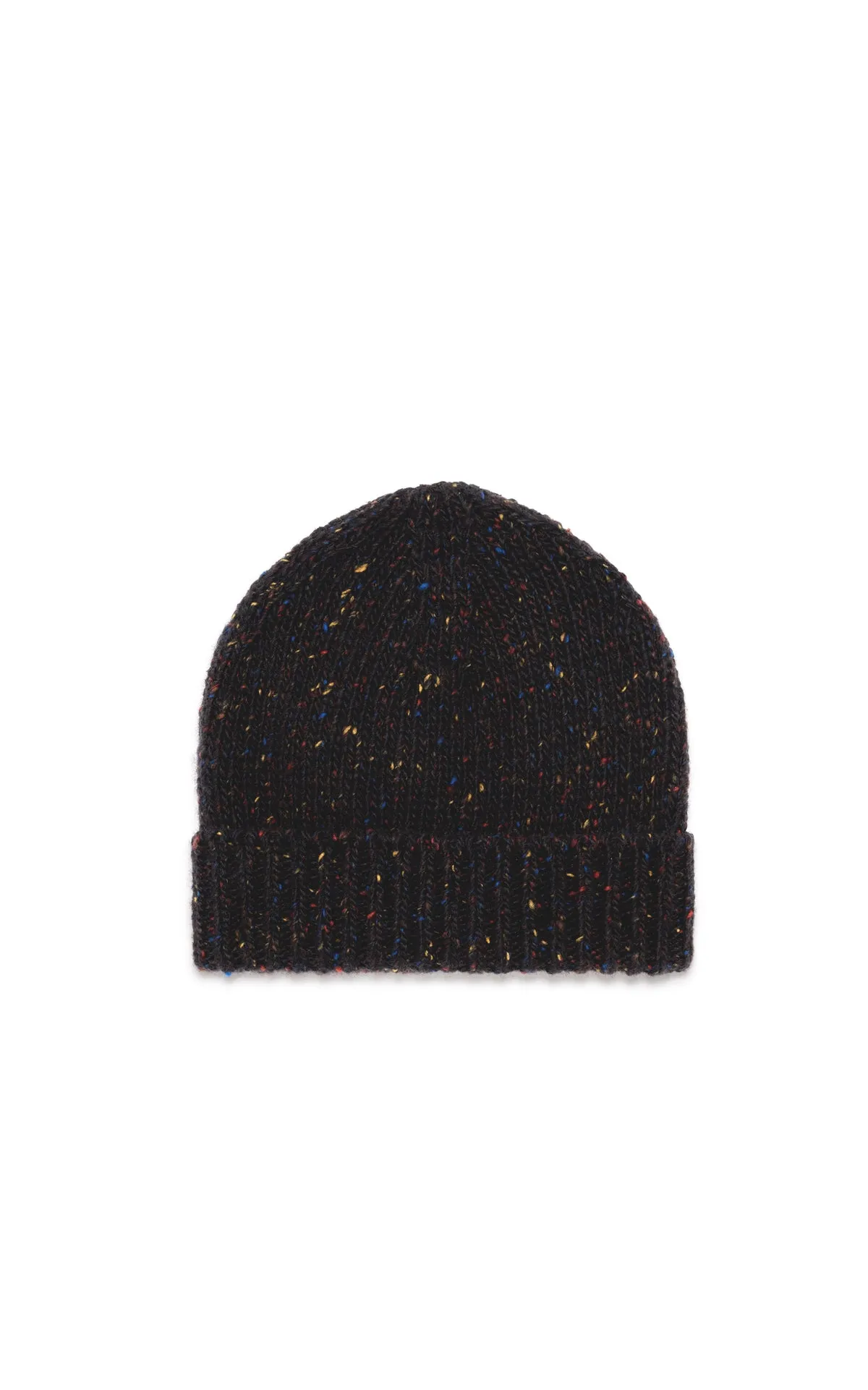 Hailsham Knit Hat in Charcoal Multi Speckled Aran Cashmere sold by Gabriela Hearst