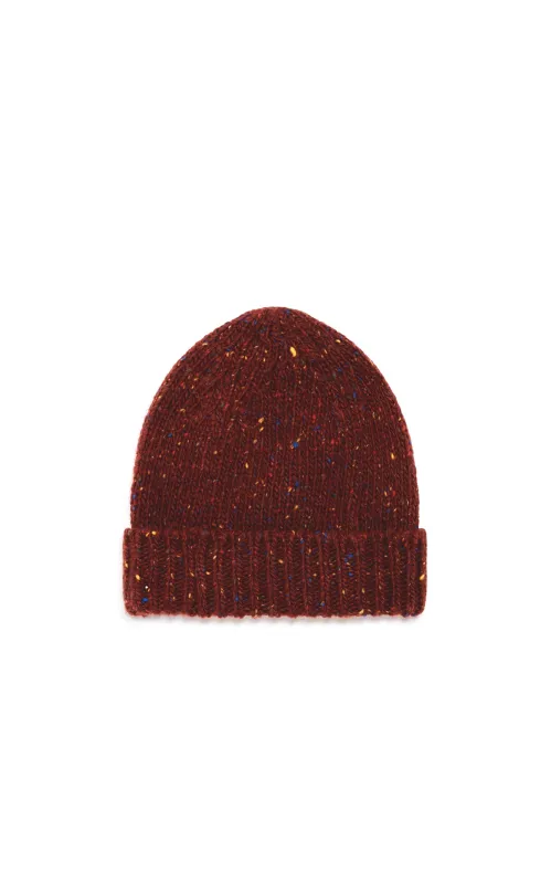 Hailsham Knit Hat in Burnt Sienna Multi Speckled Aran Cashmere sold by Gabriela Hearst