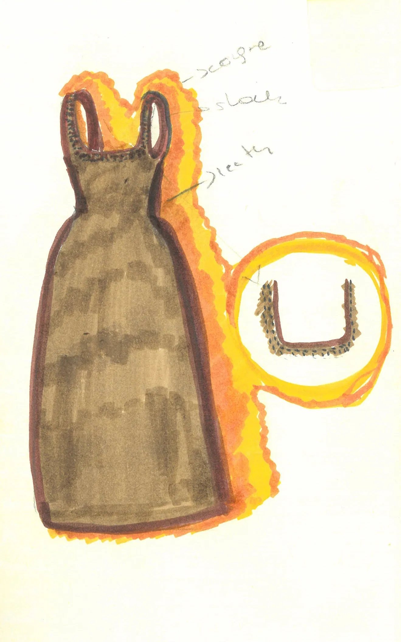 Adaline Midi Dress in Cognac Soft Wool sold by Gabriela Hearst product image thumbnail 2