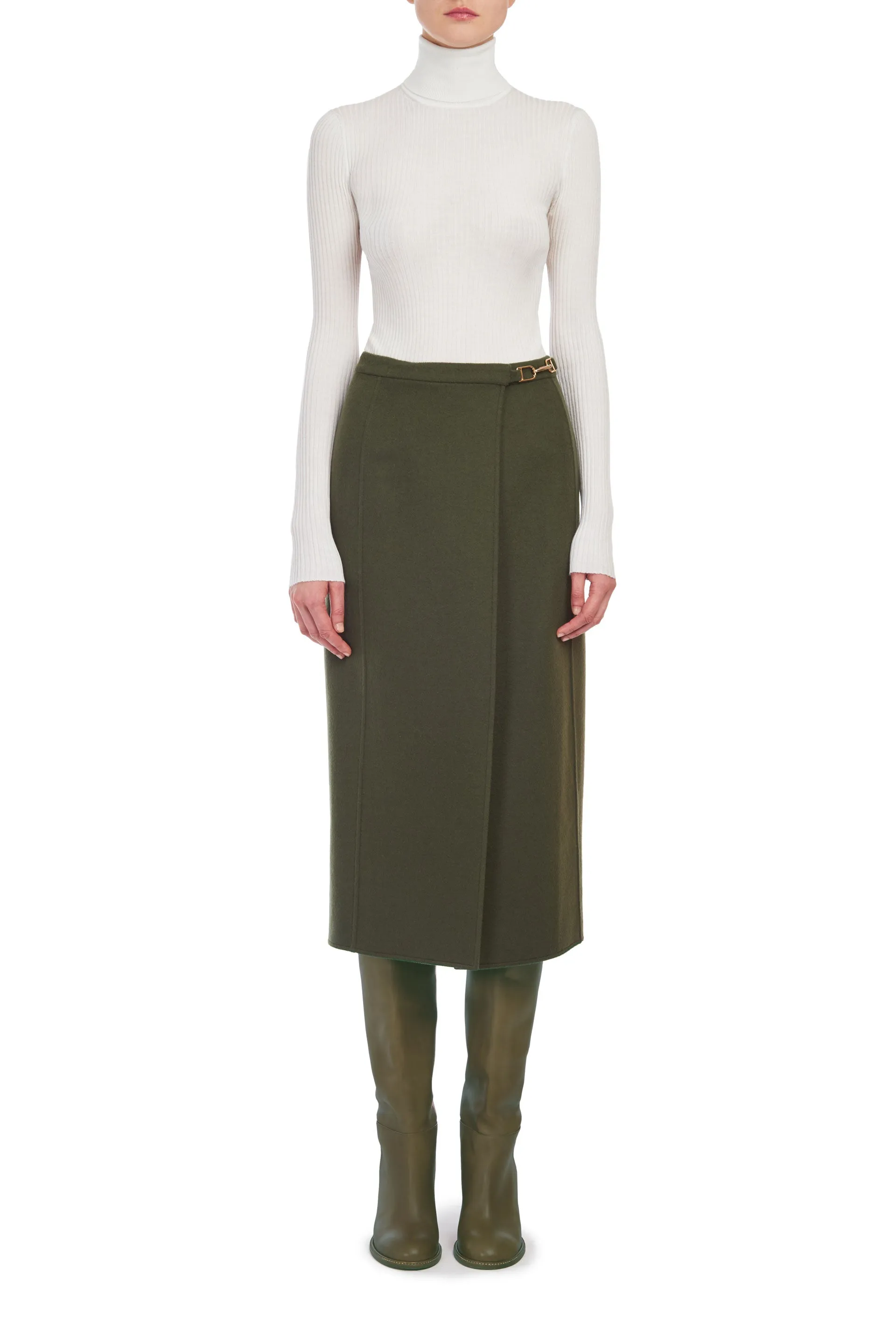 Peppe Turtleneck in Ivory Cashmere Silk sold by Gabriela Hearst