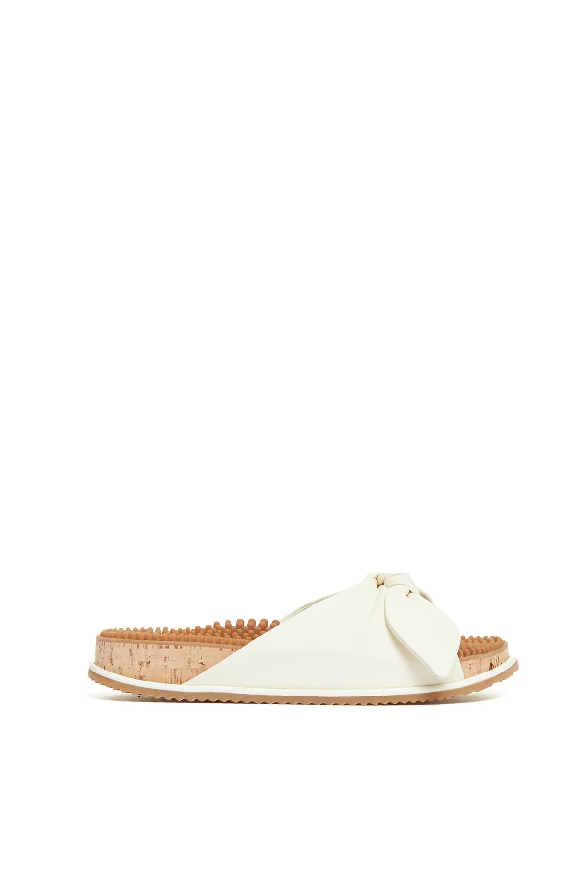 Virgil Reflexology Slide in Ivory Leather sold by Gabriela Hearst