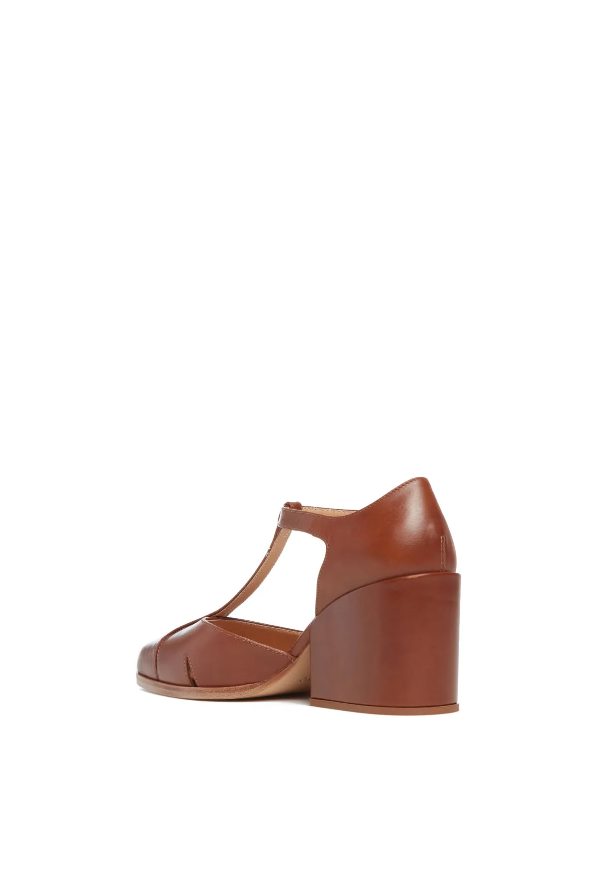 Hawes T-Strap Heel in Cognac Leather sold by Gabriela Hearst product image thumbnail 3