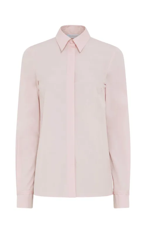Cruz Shirt in Pale Blush Sea Island Cotton sold by Gabriela Hearst