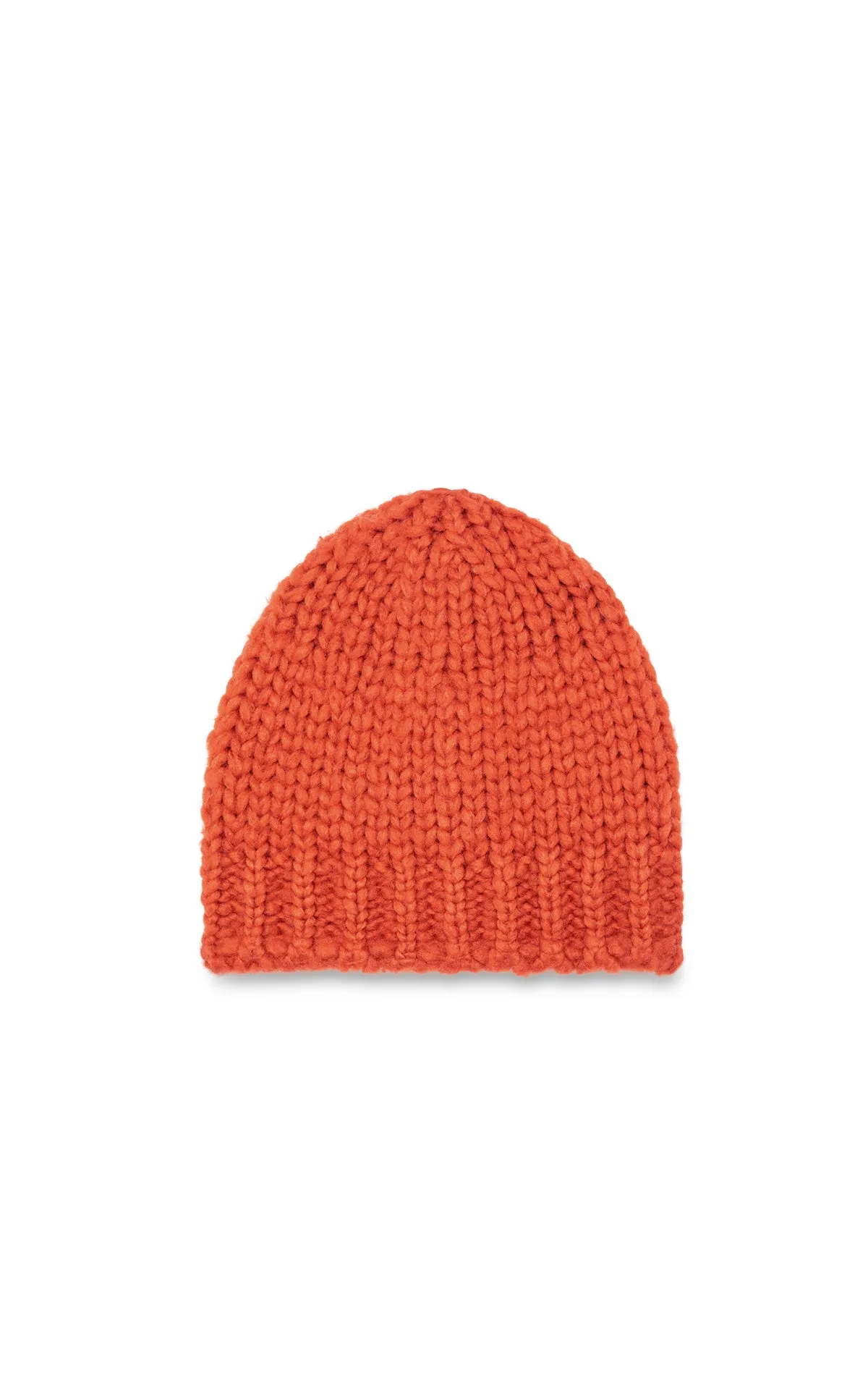 Pacino Knit Hat in Antelope Orange Welfat Cashmere sold by Gabriela Hearst