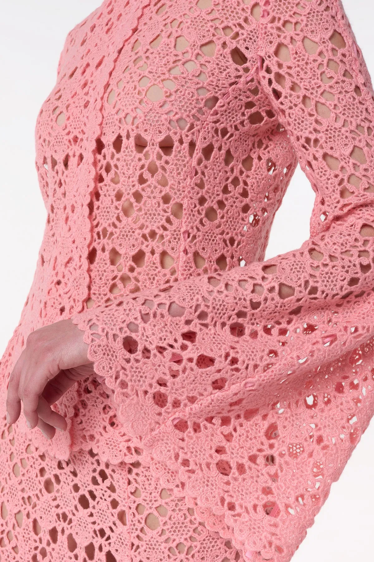 Reynolds Jacket in Rosa Cashmere Lace sold by Gabriela Hearst product image thumbnail 2