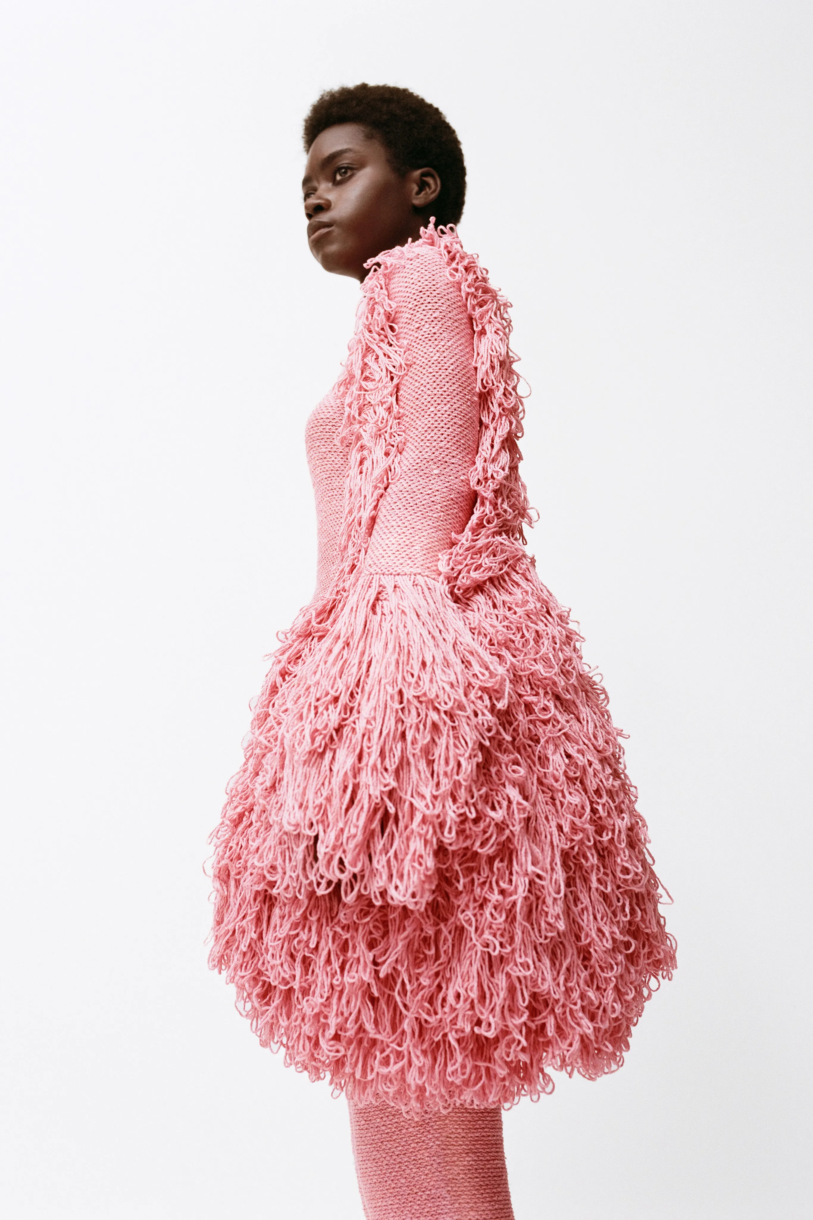 Karpo Flare Cropped Knit Pant in Rosa Cashmere Silk sold by Gabriela Hearst product image thumbnail 2