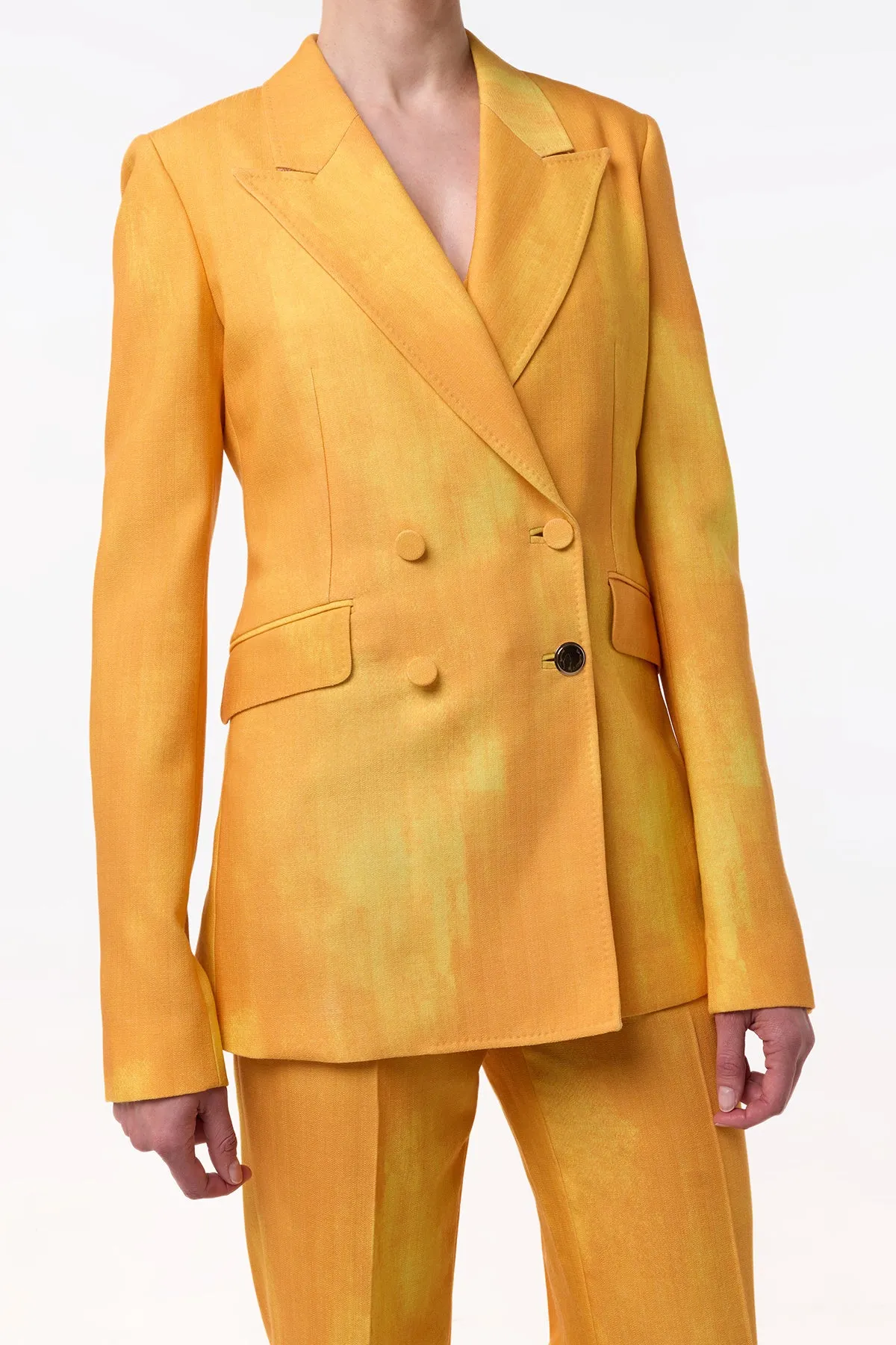 Angela Blazer in Cadmium Yellow Virgin Wool sold by Gabriela Hearst product image thumbnail 5