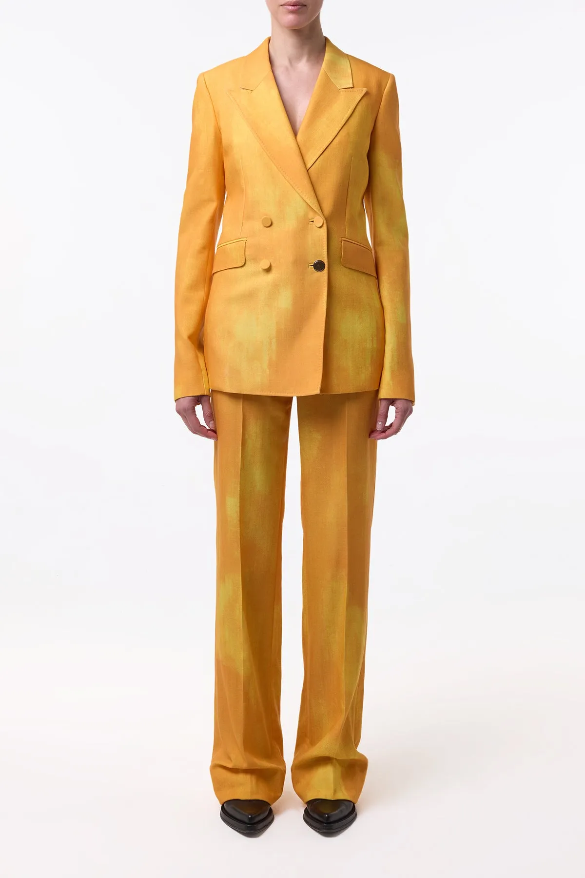 Angela Blazer in Cadmium Yellow Virgin Wool sold by Gabriela Hearst product image thumbnail 3