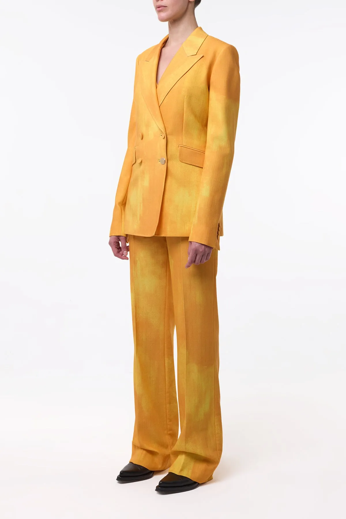 Angela Blazer in Cadmium Yellow Virgin Wool sold by Gabriela Hearst product image thumbnail 4