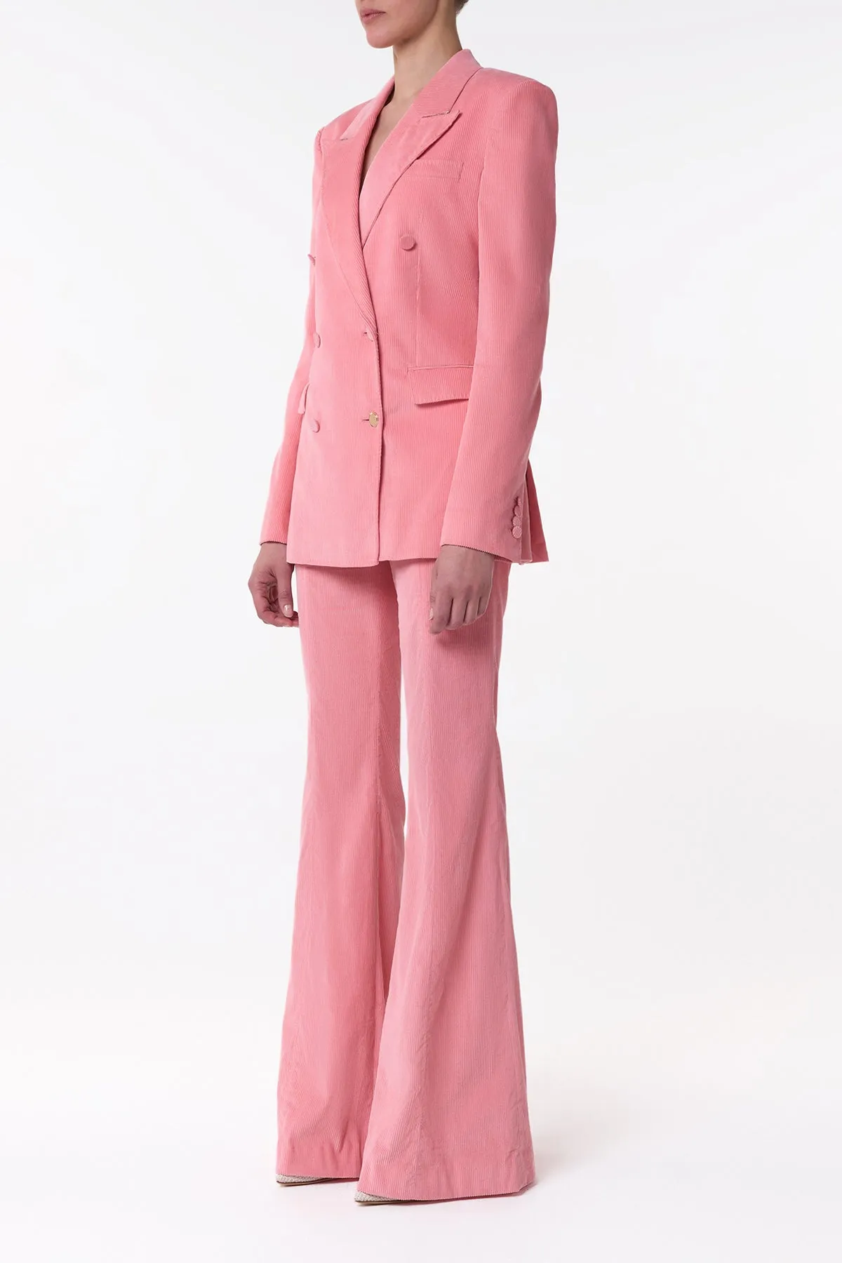 Gavin Blazer in Rosa Sea Island Cotton Corduroy sold by Gabriela Hearst product image thumbnail 3