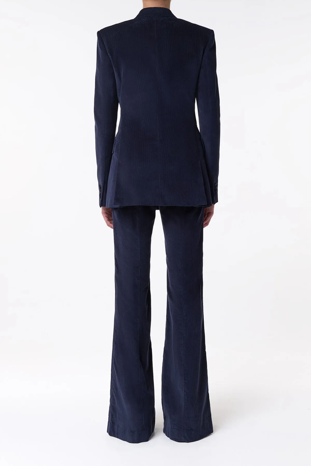 Gavin Blazer in Dark Navy Sea Island Cotton Corduroy sold by Gabriela Hearst product image thumbnail 4