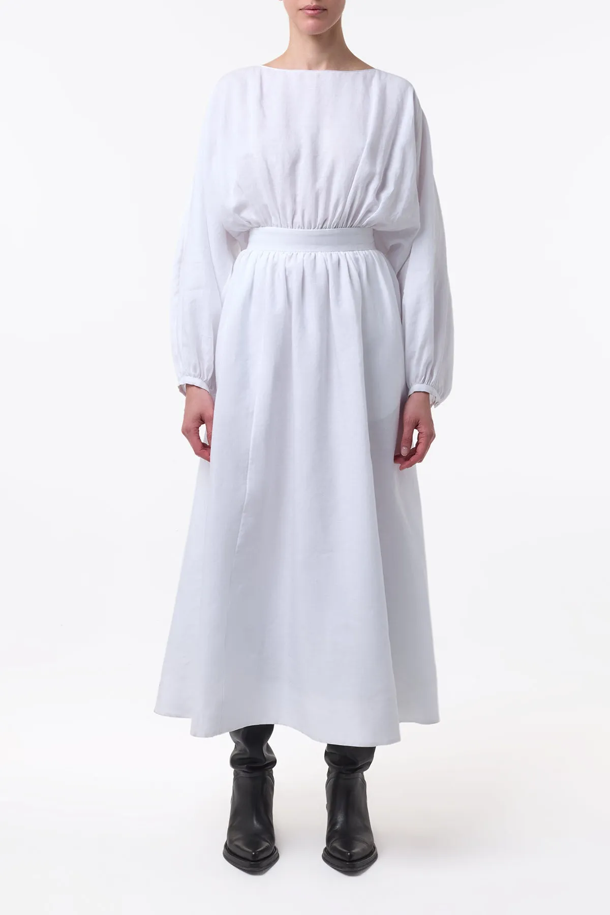 Ahmose Maxi Dress in White Aloe Linen sold by Gabriela Hearst product image thumbnail 3