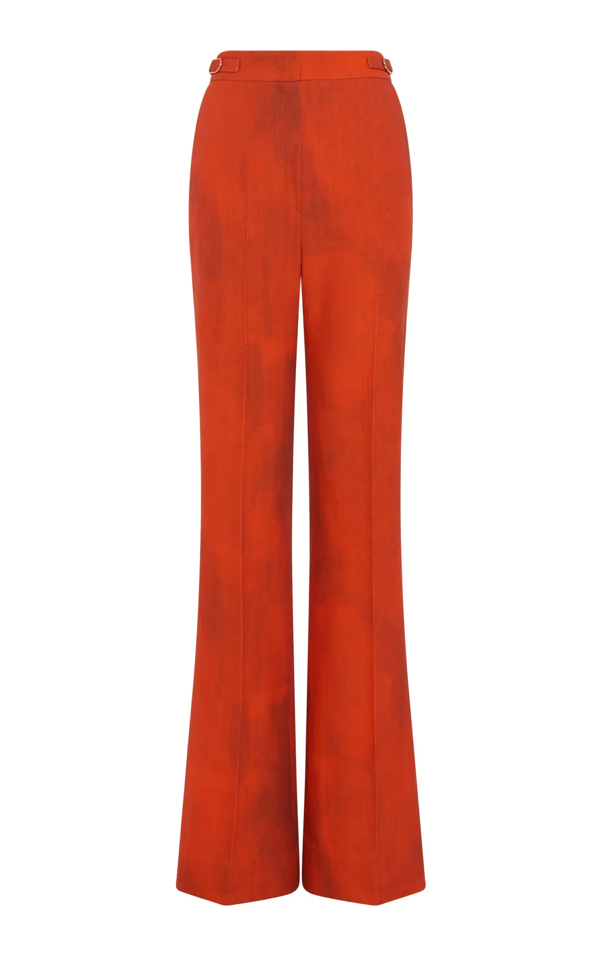 Vesta Flare Pant in Spice Virgin Wool sold by Gabriela Hearst