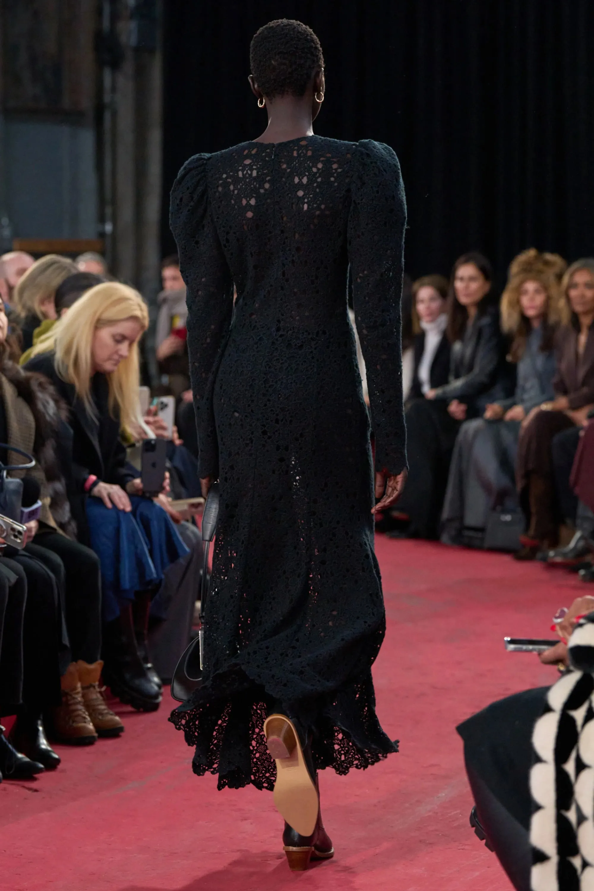 Lana Dress in Black Cashmere Lace sold by Gabriela Hearst product image thumbnail 3