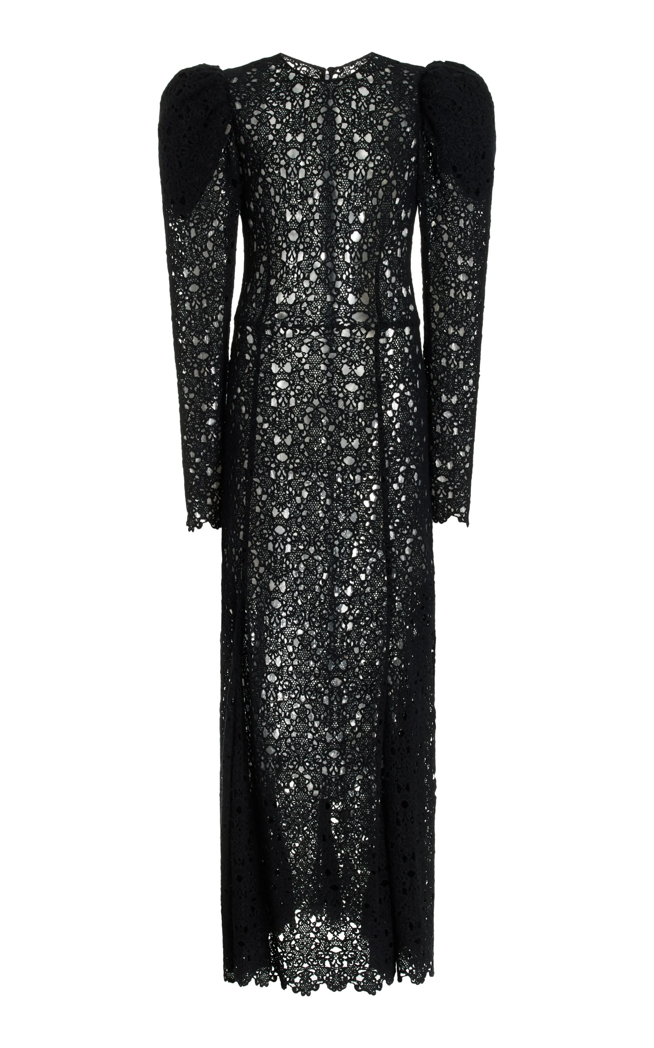 Lana Dress in Black Cashmere Lace sold by Gabriela Hearst
