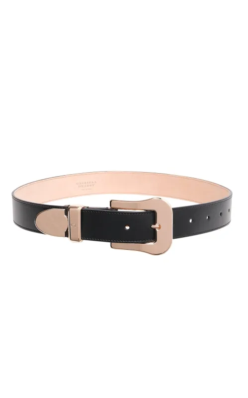 Maireed Belt in Black Leather sold by Gabriela Hearst