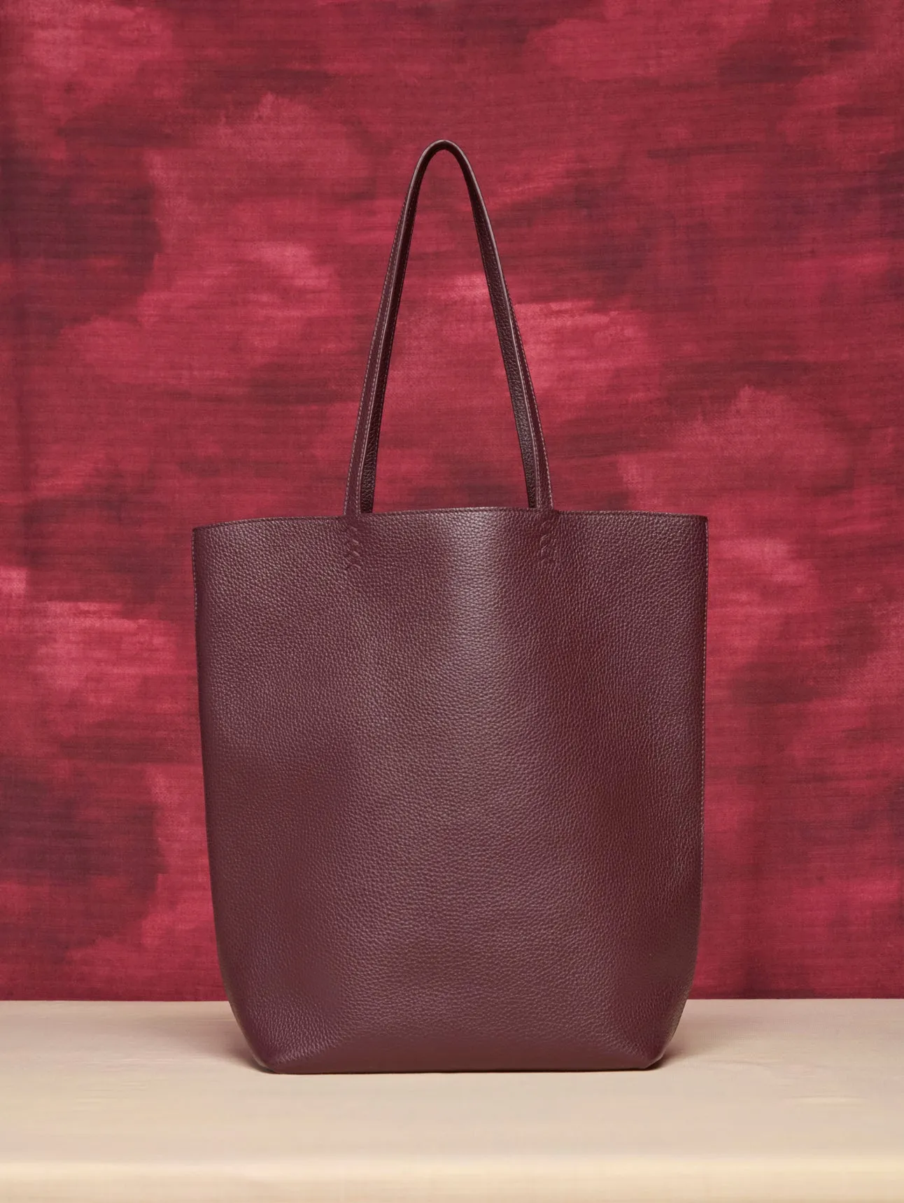 Sillbury Tote Bag in Bordeaux Textured Leather sold by Gabriela Hearst product image thumbnail 5