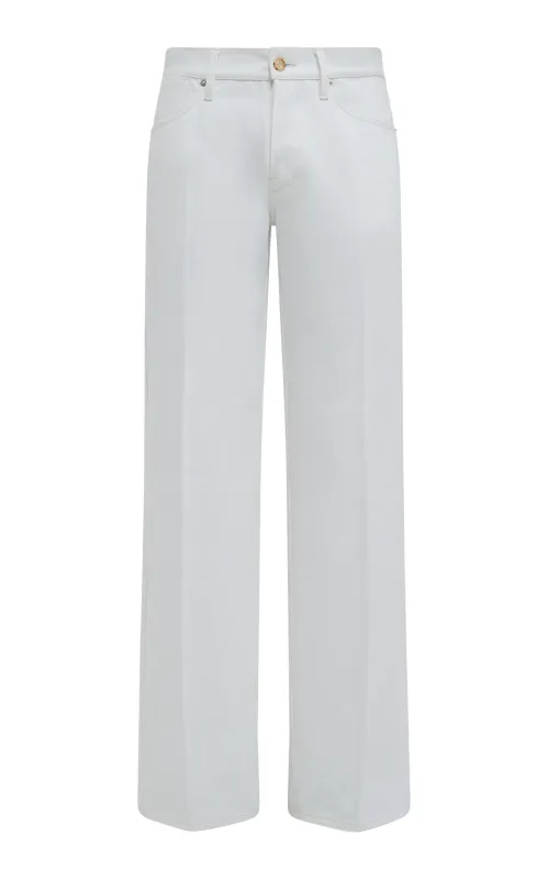 Preston Five Pocket Pant in White Organic Cotton Denim sold by Gabriela Hearst