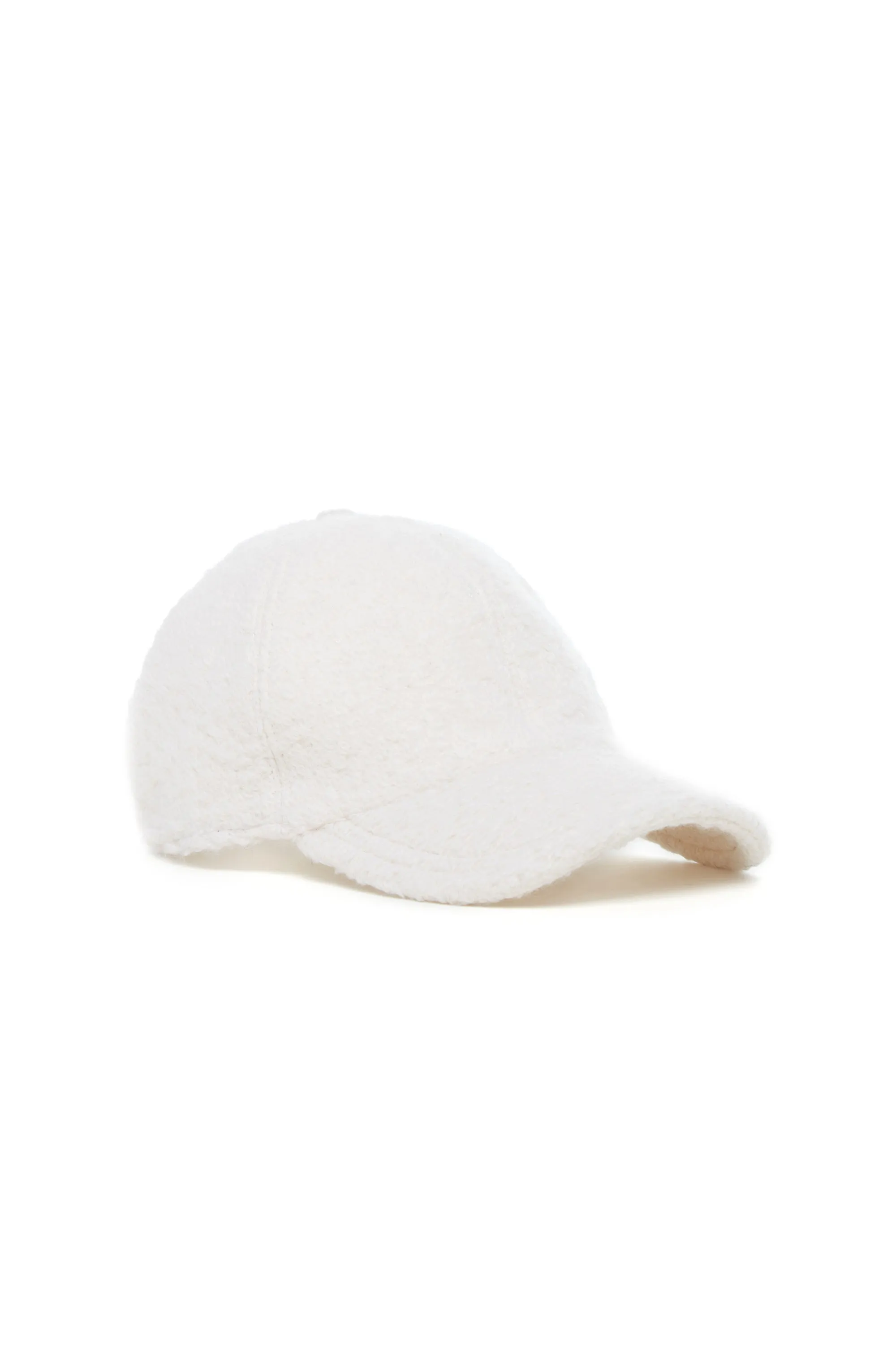 Zed Baseball Hat in Ivory Cashmere Boucle sold by Gabriela Hearst