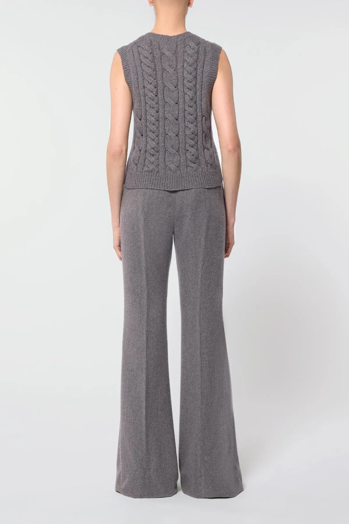 Selsey Knit Top in Dark Grey Multi Cashmere sold by Gabriela Hearst product image thumbnail 4