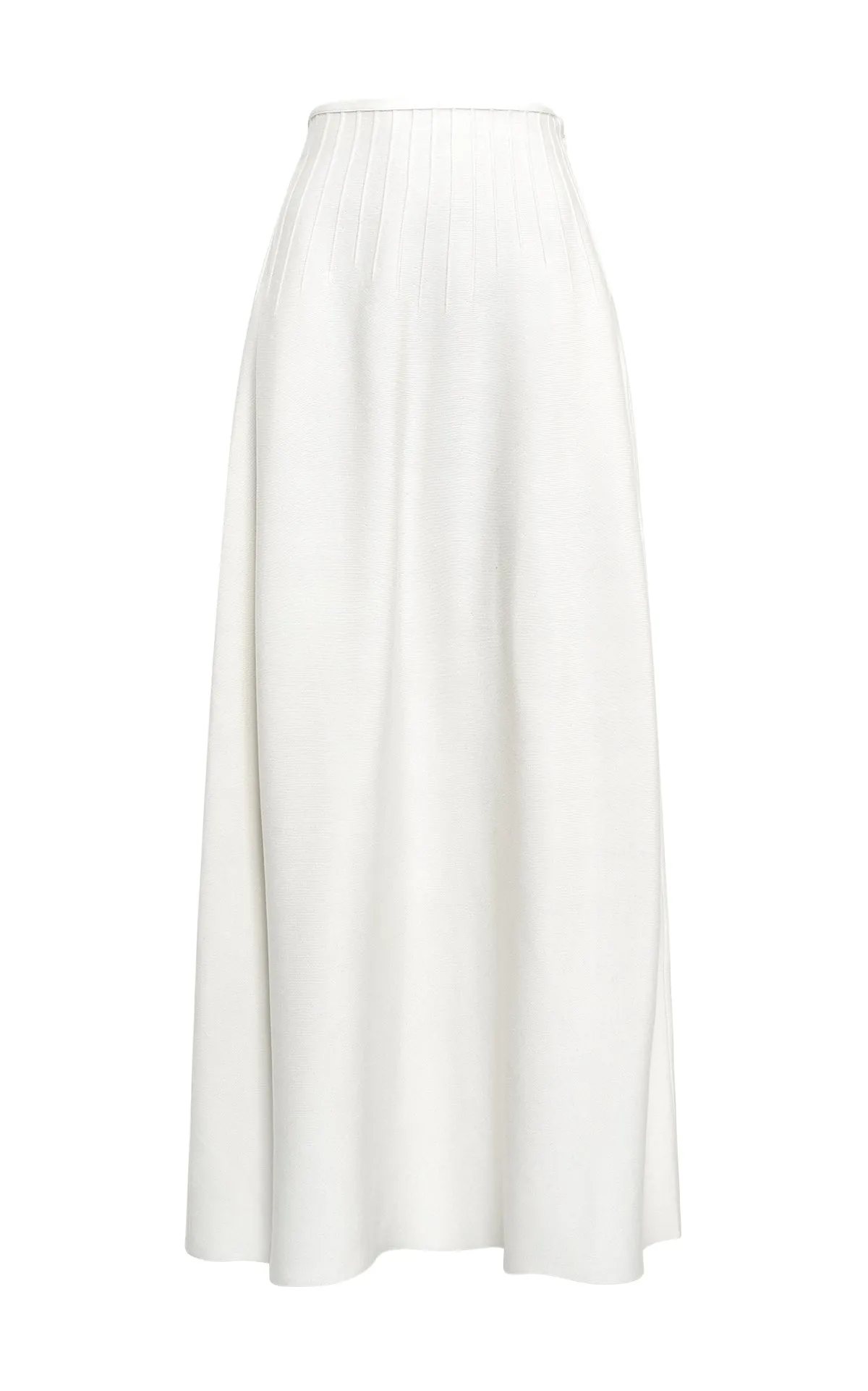 Annamaria Knit Maxi Skirt in Ivory Silk sold by Gabriela Hearst