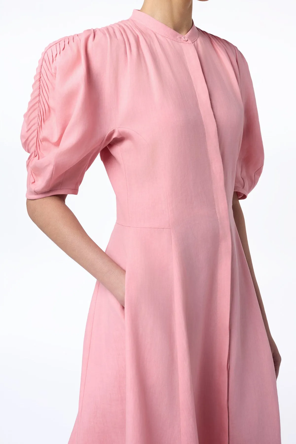 Arabella Shirtdress in Rosa Aloe Linen sold by Gabriela Hearst product image thumbnail 5