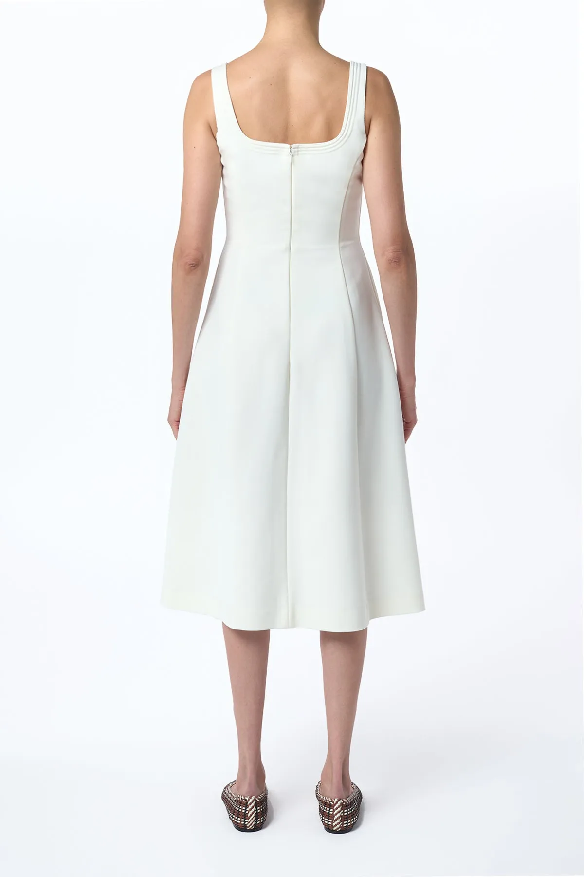 Adaline Midi Dress in Ivory Soft Wool sold by Gabriela Hearst product image thumbnail 4