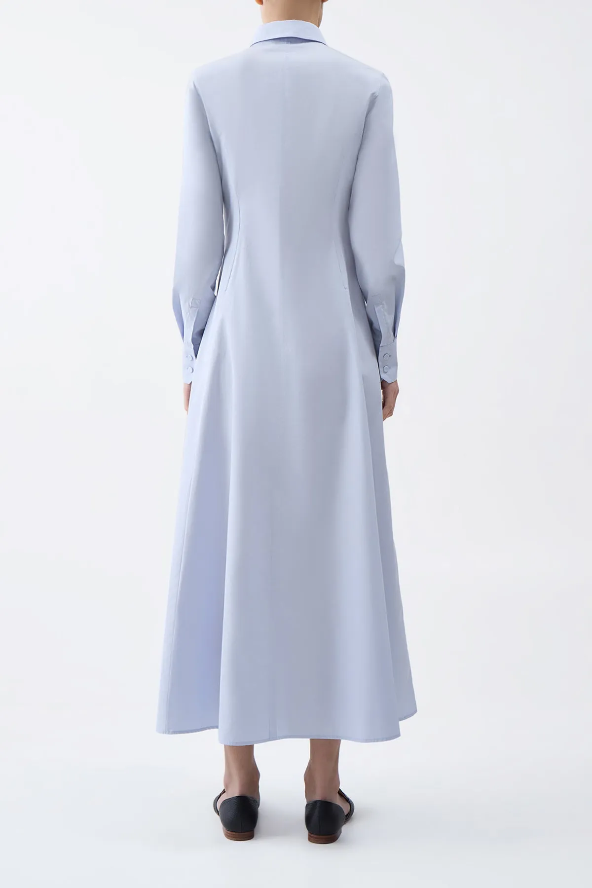 Eugene Maxi Shirtdress in Light Blue Sea Island Cotton sold by Gabriela Hearst product image thumbnail 5