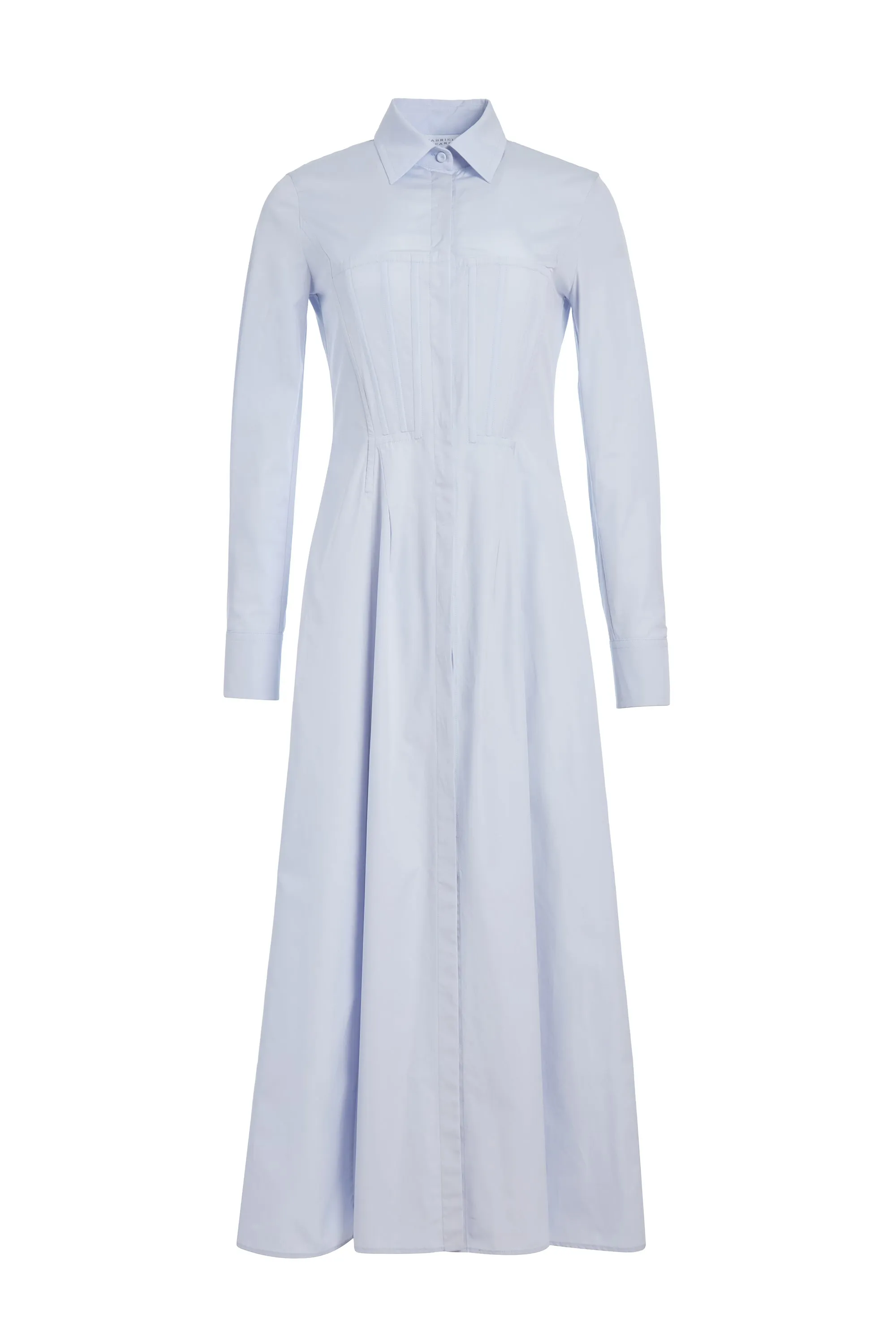 Eugene Maxi Shirtdress in Light Blue Sea Island Cotton sold by Gabriela Hearst