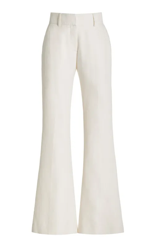 Rhein Pant in Ivory Linen Virgin Wool sold by Gabriela Hearst