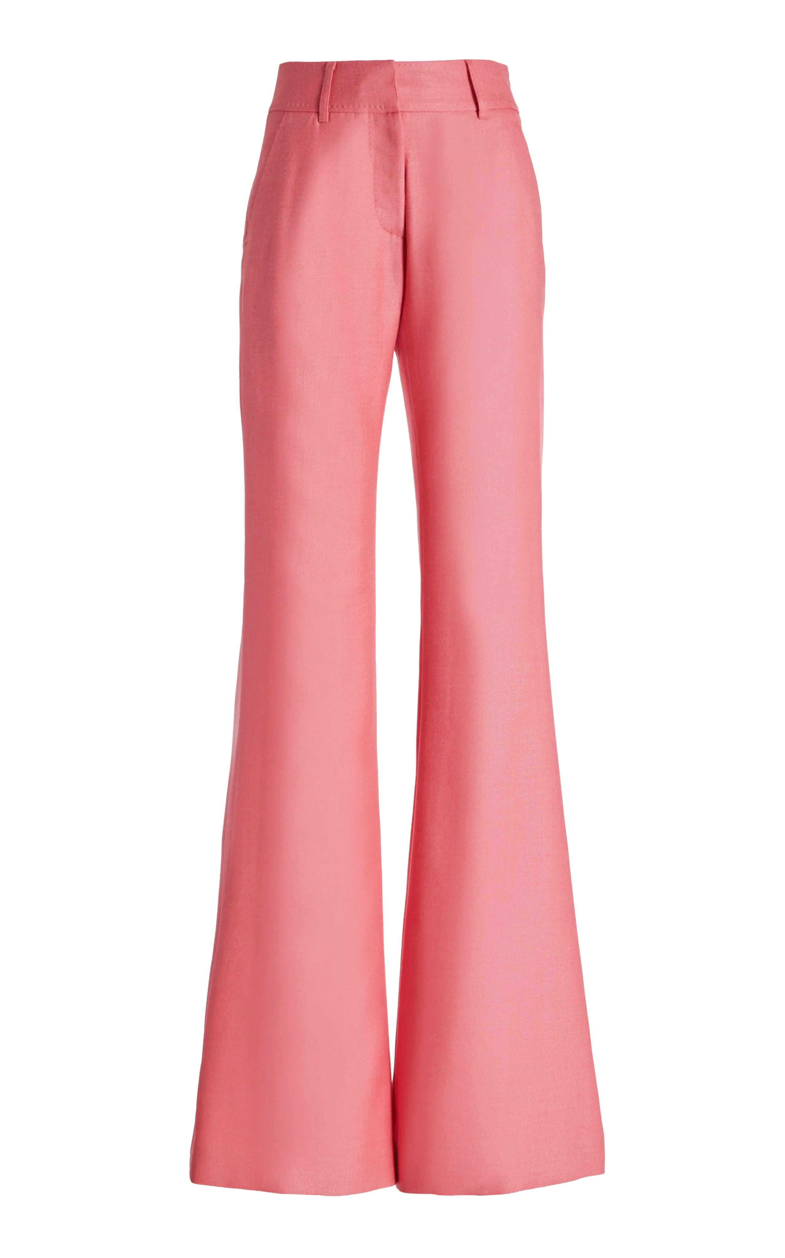 Rhein Flare Pant in Watermelon Silk Virgin Wool sold by Gabriela Hearst
