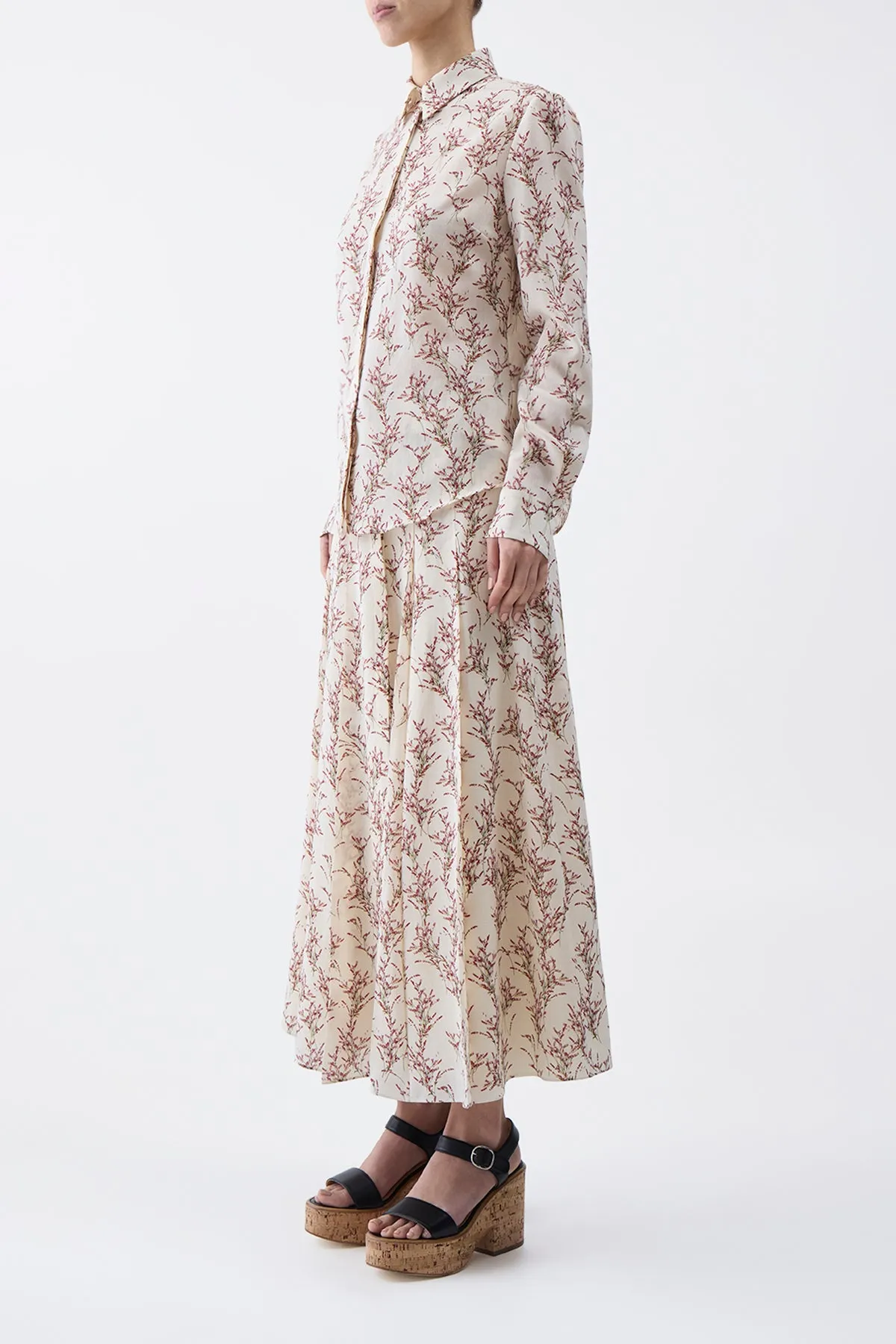 Henri Blouse in Ivory Multi Wool sold by Gabriela Hearst product image thumbnail 3