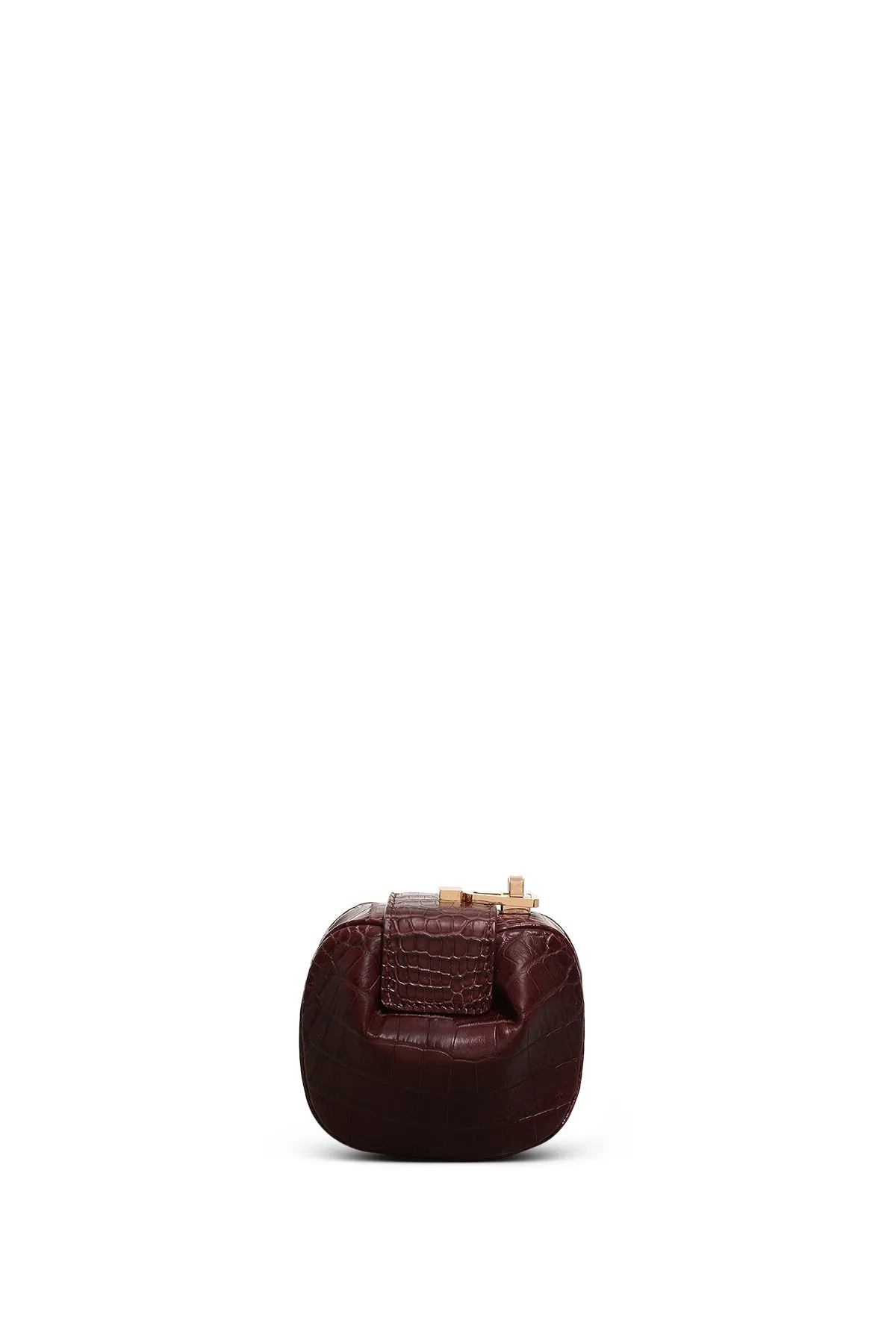 Rafaela Coin Purse in Bordeaux Crocodile Leather sold by Gabriela Hearst product image thumbnail 2