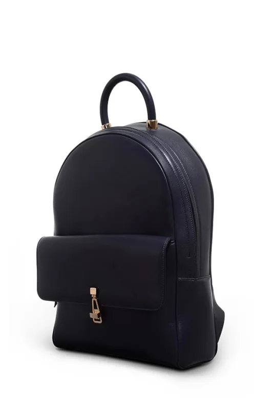 Billie Backpack in Navy Nappa Leather sold by Gabriela Hearst