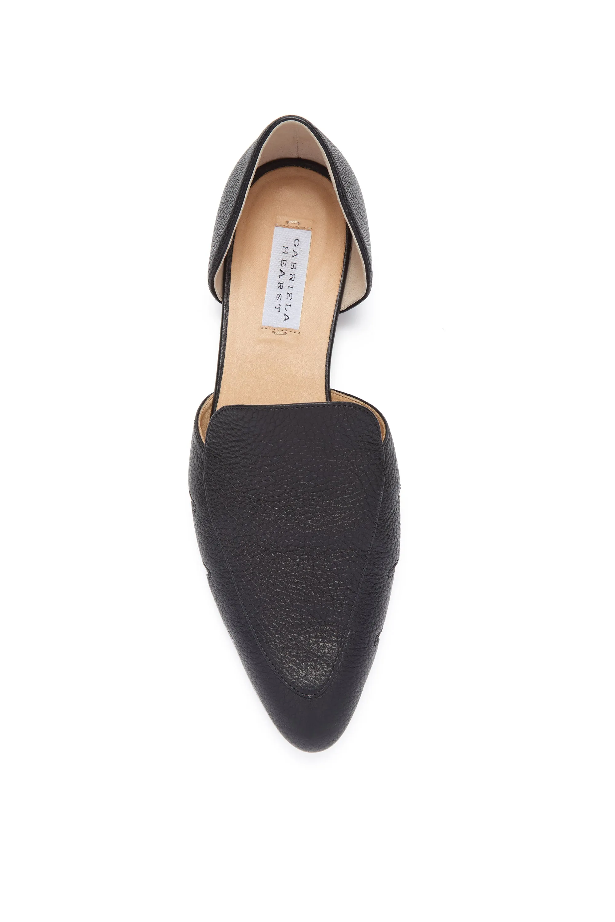 Rory Flat Shoe in Black Textured Leather sold by Gabriela Hearst product image thumbnail 4