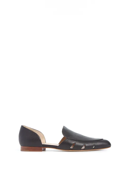 Rory Flat Shoe in Black Textured Leather sold by Gabriela Hearst