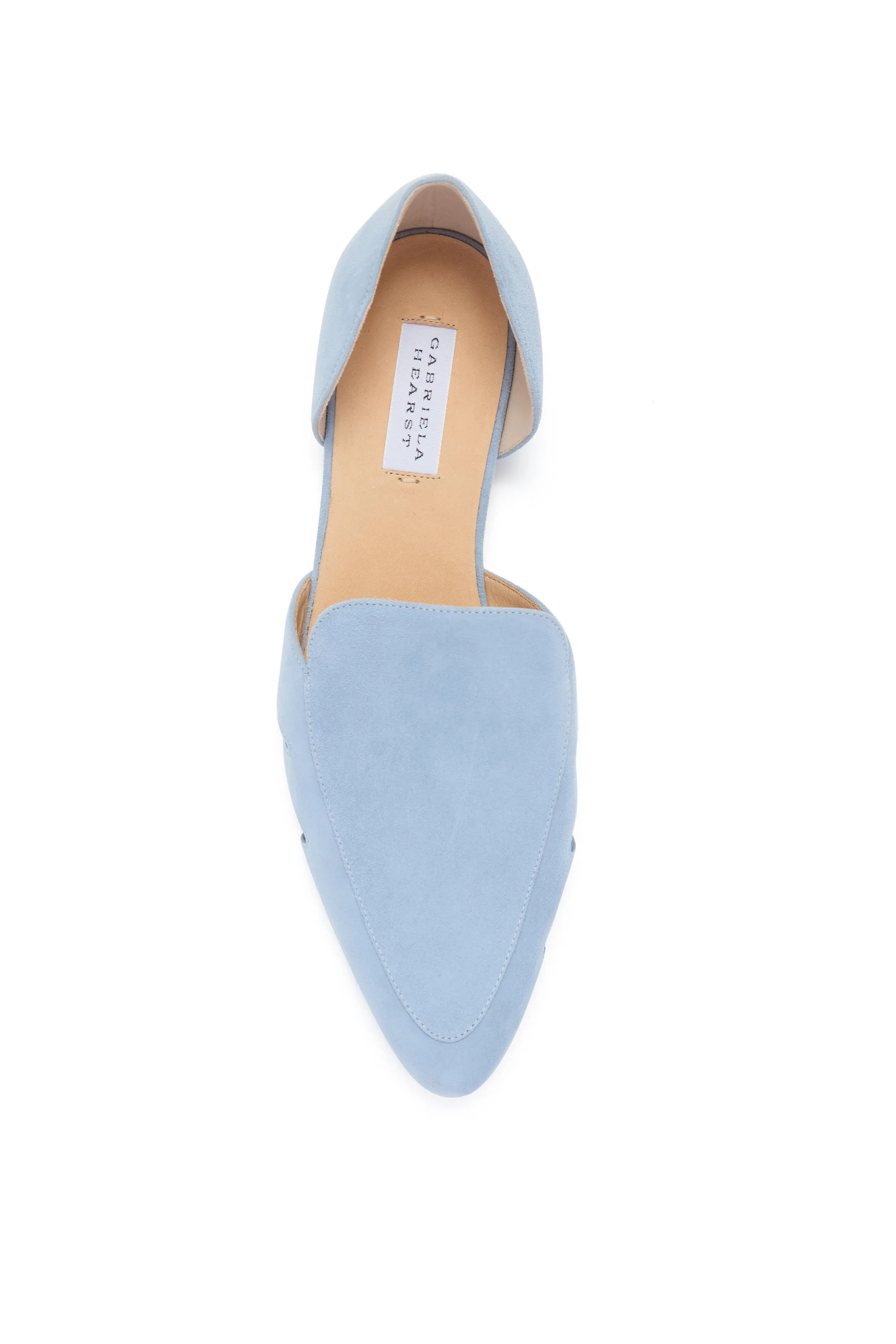 Rory Flat Shoe in Stone Blue Suede sold by Gabriela Hearst product image thumbnail 4