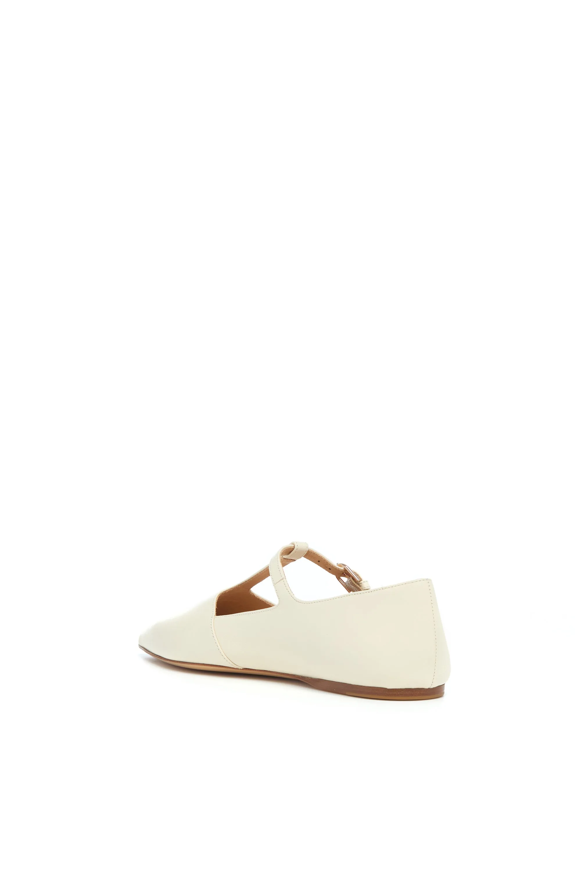 Lola Ballerina Flat Shoe in Cream Nappa Leather sold by Gabriela Hearst product image thumbnail 3