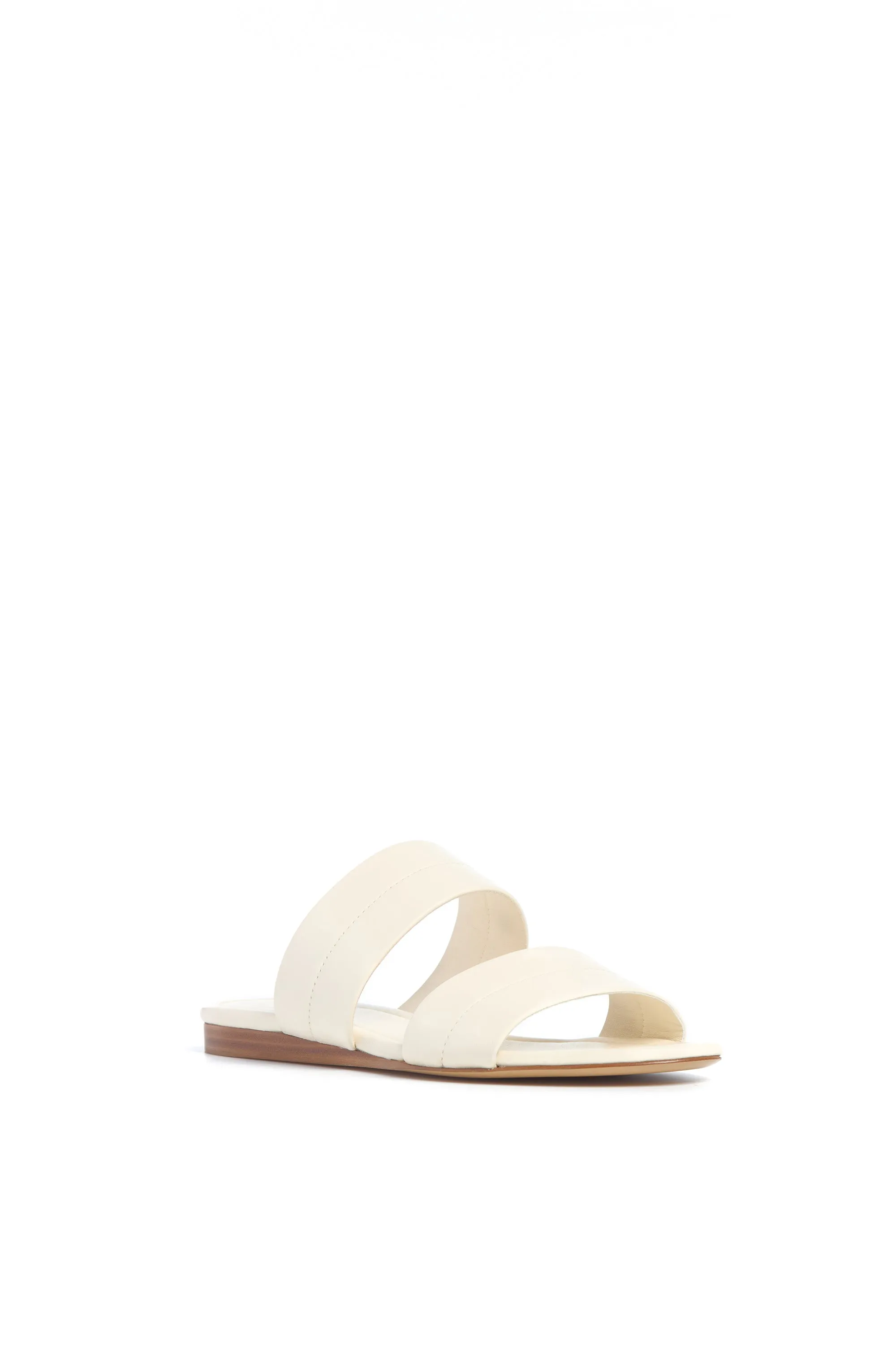 Lora Flat Sandal in Cream Nappa Leather sold by Gabriela Hearst product image thumbnail 2