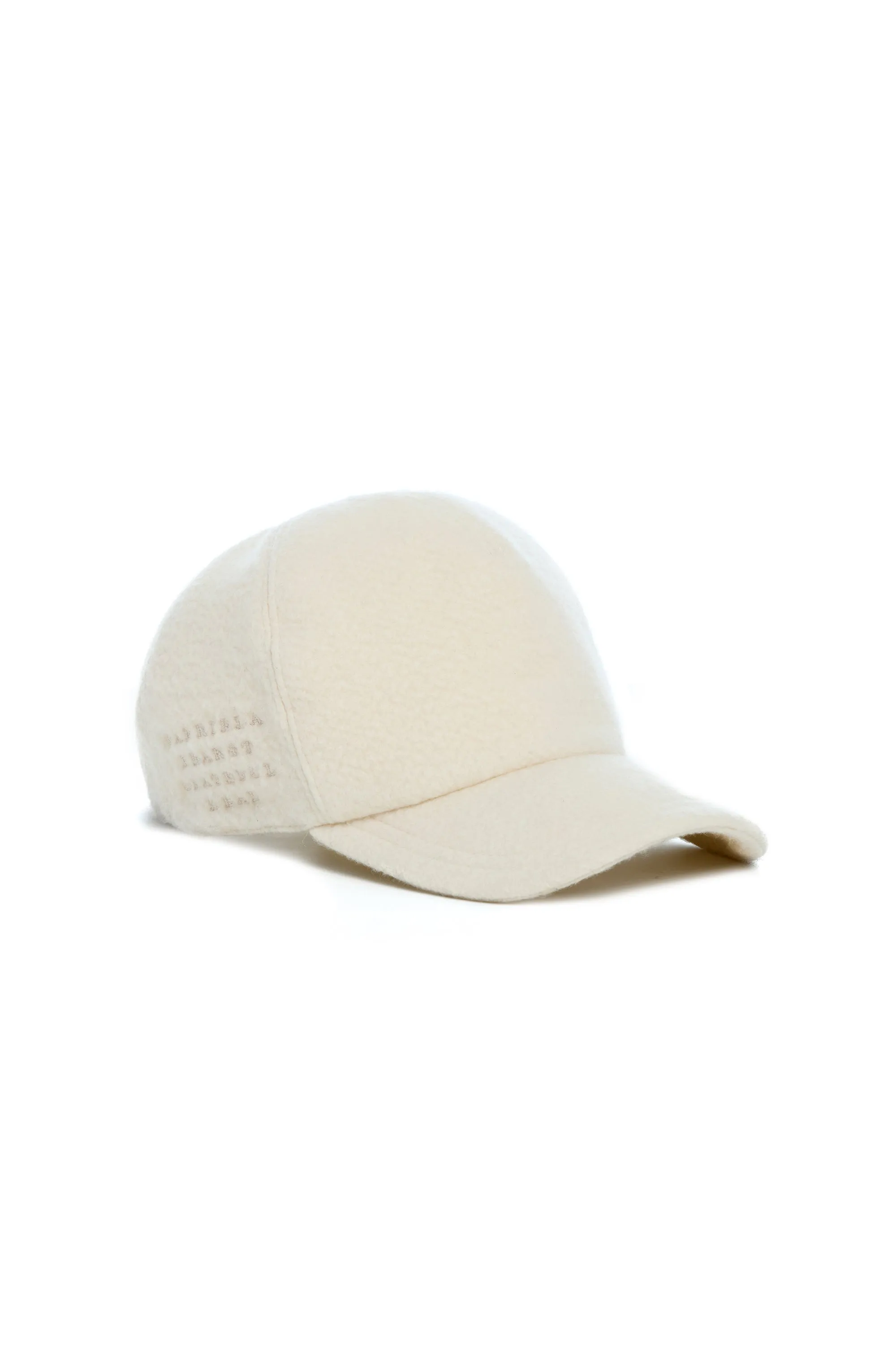 Zed Baseball Hat in Ivory Double-Face Recycled Cashmere Felt sold by Gabriela Hearst