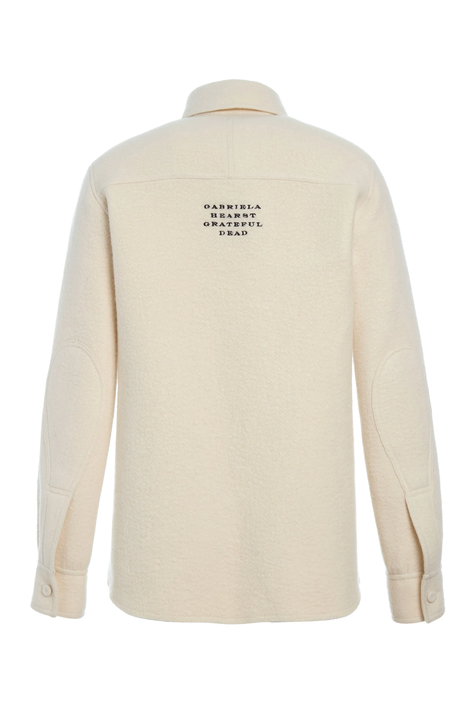 John Austin Shirt in Ivory Double-Face Recycled Cashmere Felt sold by Gabriela Hearst product image thumbnail 4